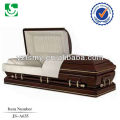 JS-A635 crepe cremation wooden casket